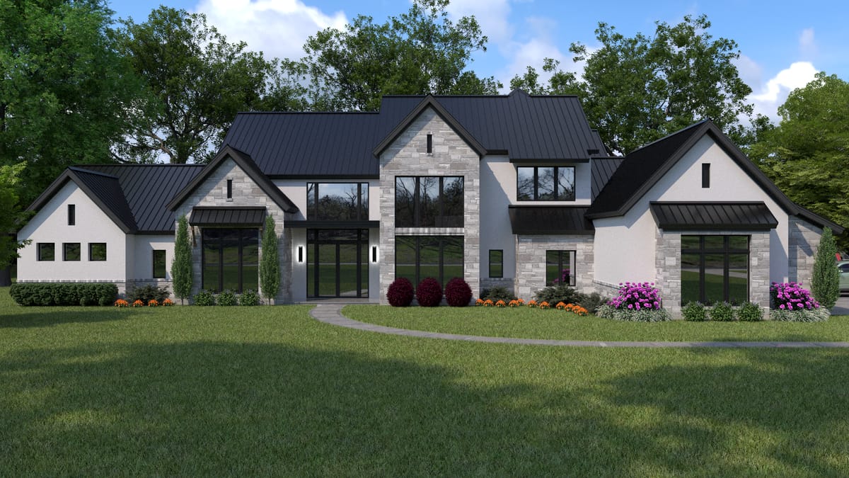 Front elevation rendering of the custom home at 535 Royal Santana Run