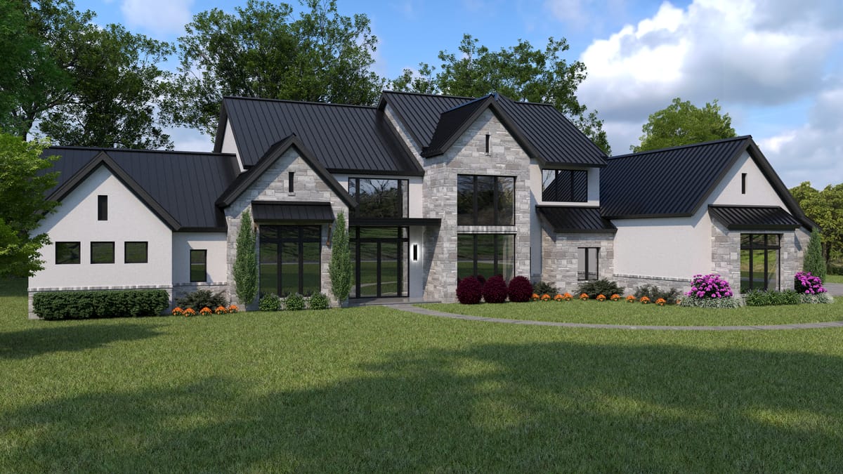 Further elevation rendering of the custom home at 535 Royal Santana Run